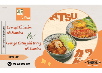 Cơm gà Katsudon sốt Stamina, cơm gà Katsu phủ trứng sốt Stamina – Món mới gây nghiện tại Tiệm Cơm Viên