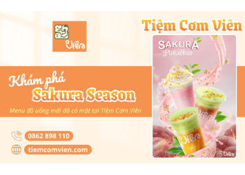 Khám phá Sakura Season - Menu đồ uống đã có mặt tại Tiệm Cơm Viên