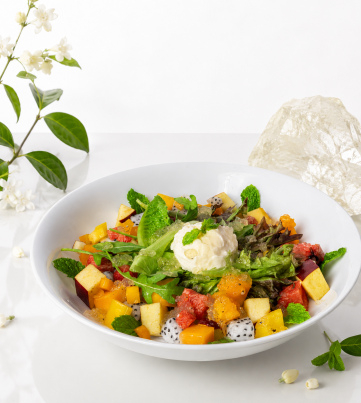 Salad Phô Mai Trái Cây Thủy Tinh 
