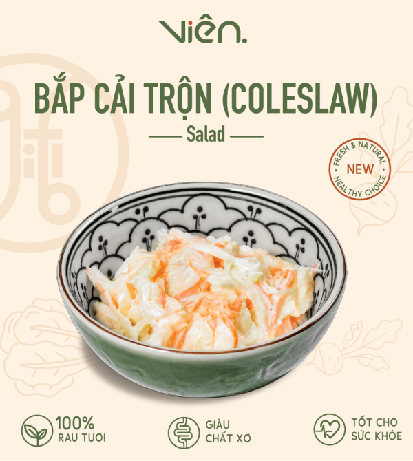 Coleslaw Salad – Cải Bắp Trộn Kiểu Âu