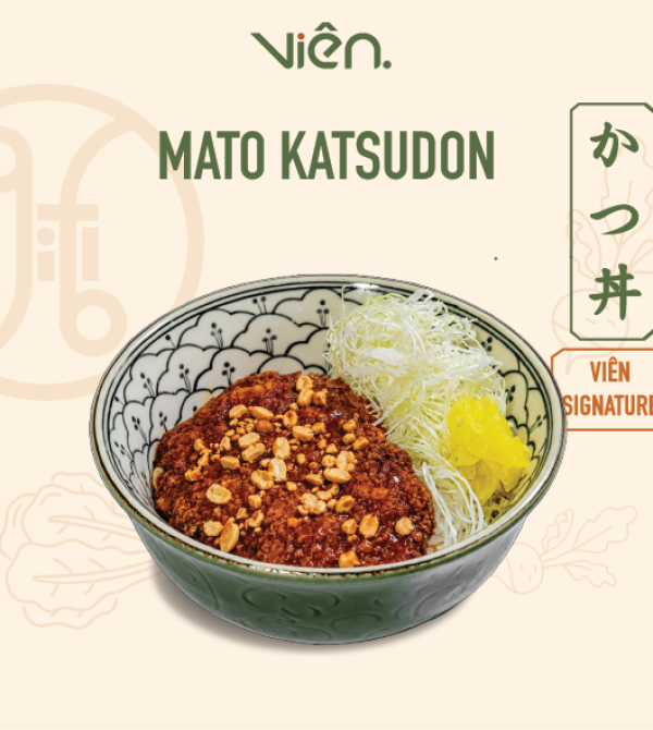 MATO KATSUDON - Cơm thịt heo chiên xù sốt mắm tỏi