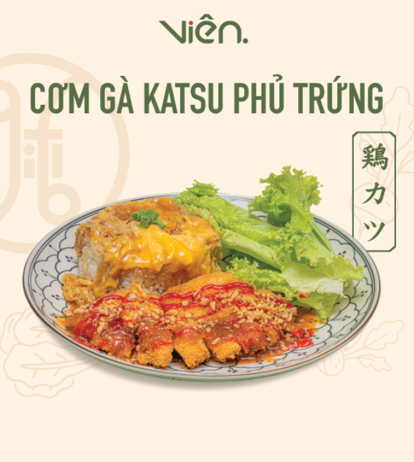 Cơm Gà KATSU Phủ Trứng (sốt STAMINA)