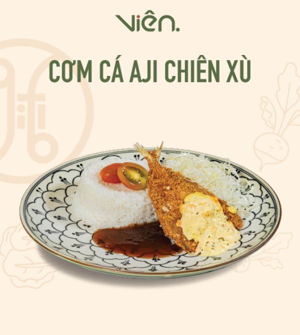 Cơm cá Aji chiên xù Nhật Bản
